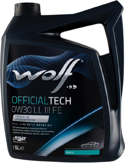 Моторное масло Wolf OfficialTech 0W30 LL III FE, 5л